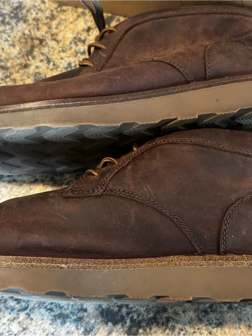 Duluth Trading Men's Brown Leather Chukka Boots Lace-Up Ankle Round Toe 13 M
